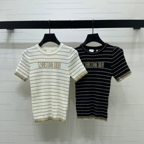 CD 26s Short-Sleeved Top Wool Acrylic Nylon Polyester 401611