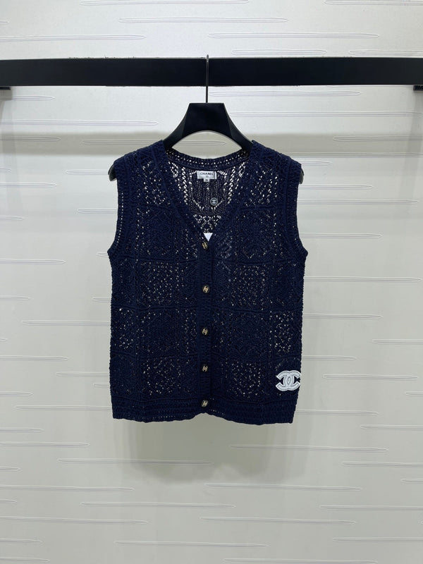 CC Openwork Knit Sleeveless Vest Tencel 406444