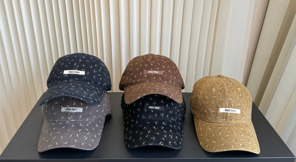 Miu Floral Print Baseball Cap 413004