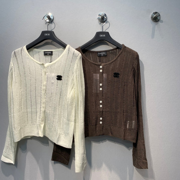 Chanel 26SS Cropped Cardigan Knit Wool 416572