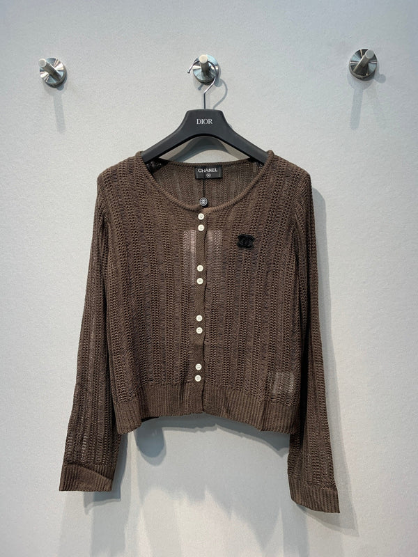 Chanel 26SS Cropped Cardigan Knit Wool 416572