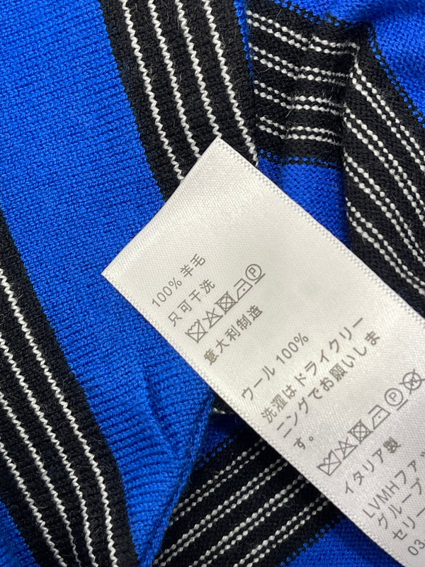 CE 26S Striped Polo Shirt Triomphe Embroidery Blue Black Wool 420994