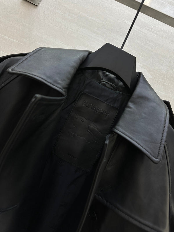 BRR Mayfair Trench Jacket Black Lambskin 427347