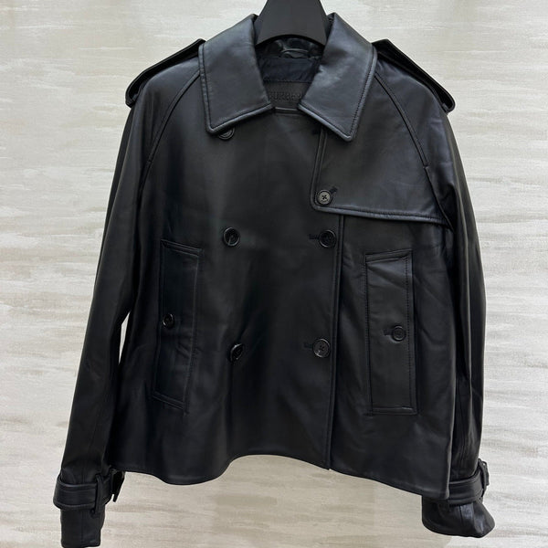 BRR Mayfair Trench Jacket Black Lambskin 427347