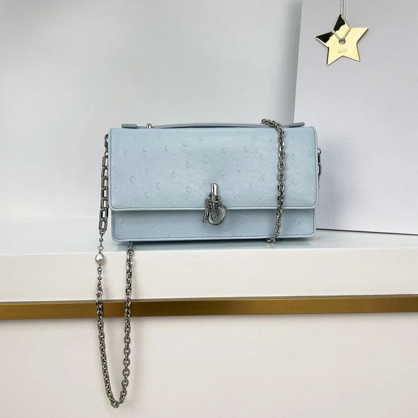 CD 2026 Pearl Clutch Bag 21cm Leather