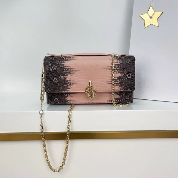 CD 2026 Pearl Clutch Bag 21cm Leather