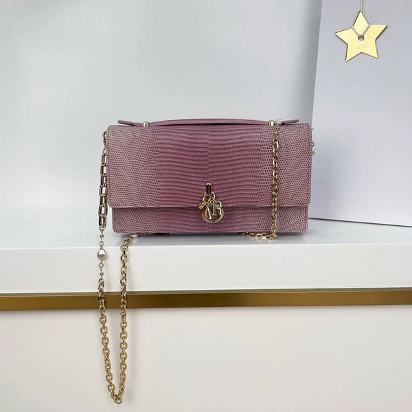 CD 2026 Pearl Clutch Bag 21cm Leather