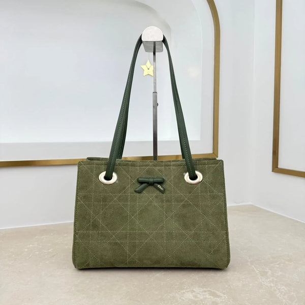 CD 2026 Promenade Bag 27cm Canvas Suede Leather