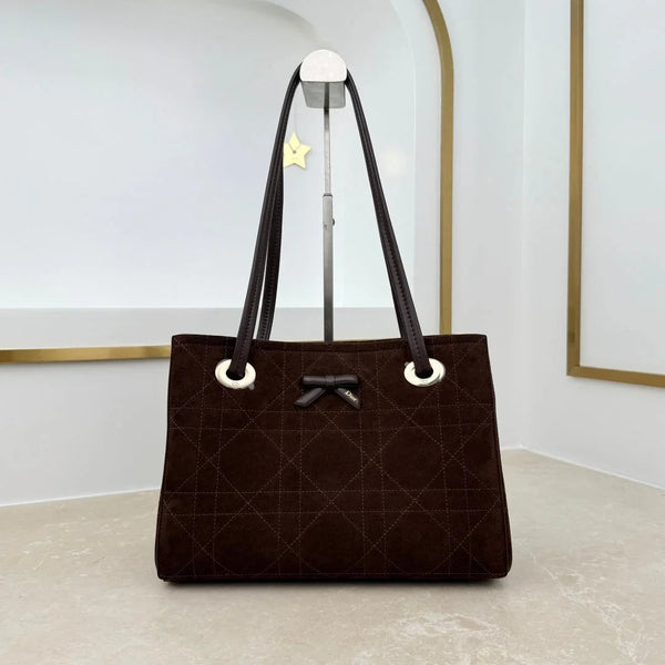 CD 2026 Promenade Bag 27cm Canvas Suede Leather