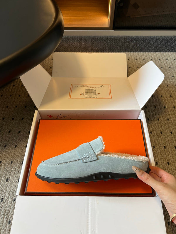 HM 26S Destin Mules Pastel Blue Suede