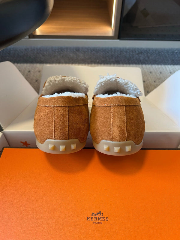 HM 26S Destin Loafers Cognac Brown Suede