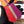 HM Clochette Cles Grand Tressage Charm In Red And Purple