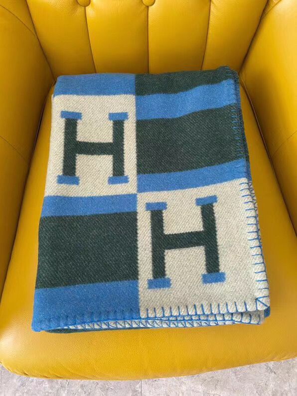 HM Avalon Throw Blanket Emeraude Wool Cashmere