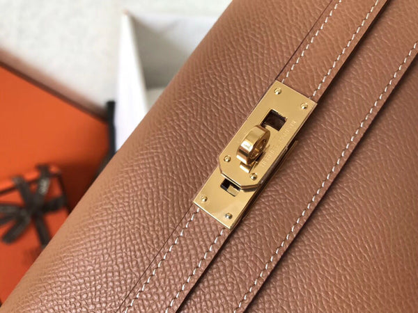 Kelly Long Wallet 20cm Brown Epsom Leather