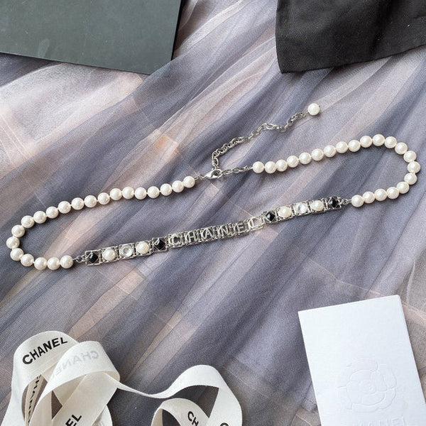 CC 2026 Pearl Chain Logo Charm Belt