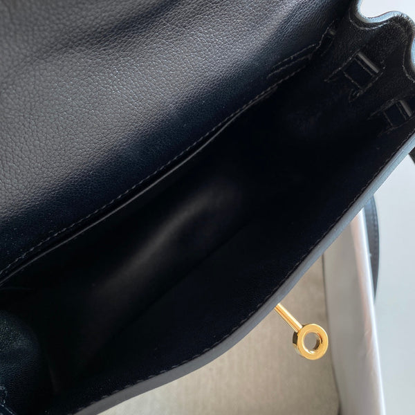 Kelly Danse II 22cm Black Evercolor Leather Ghw