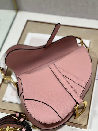 CD Saddle Bag Retro Pink in Cowhide 288170