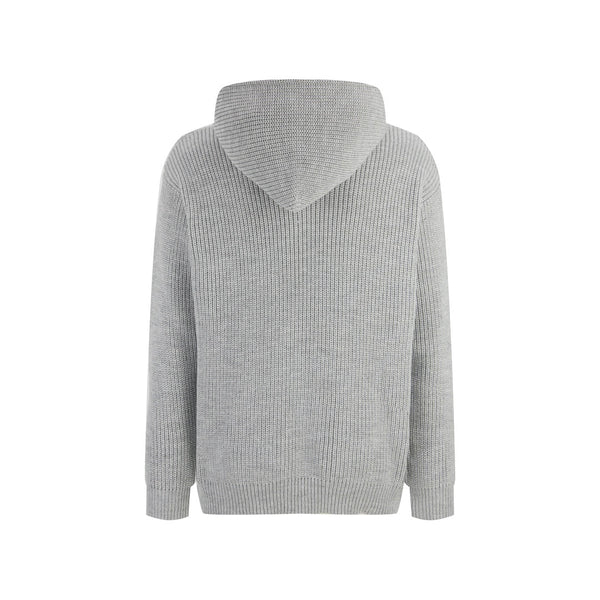 CELINE Patch Embroidered Hoodie Sweater Wool Cotton