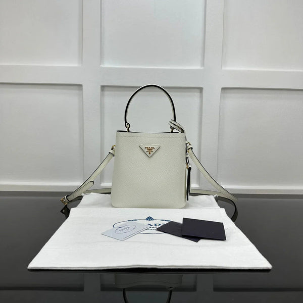 Prad 2026 Panier Saffiano Bucket Bag Calfskin