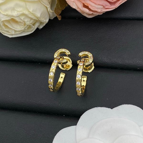 Chanel Coco Crush CC Hoop Earrings