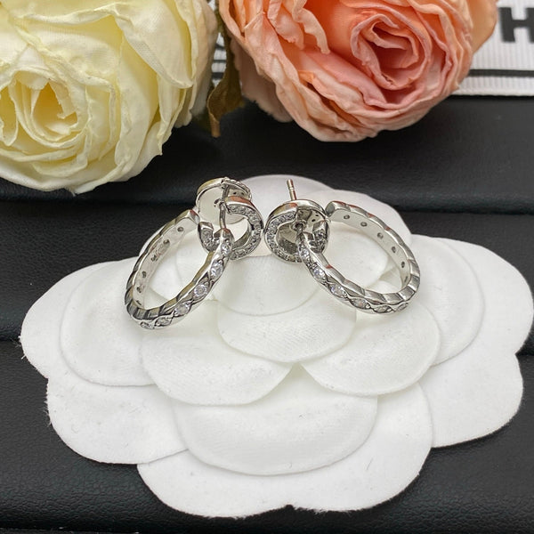 Chanel Coco Crush CC Hoop Earrings