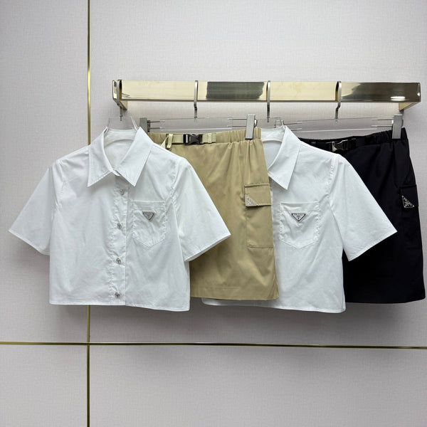 Prad 2026 Short Shirt With Skirt Set Cotton 393360