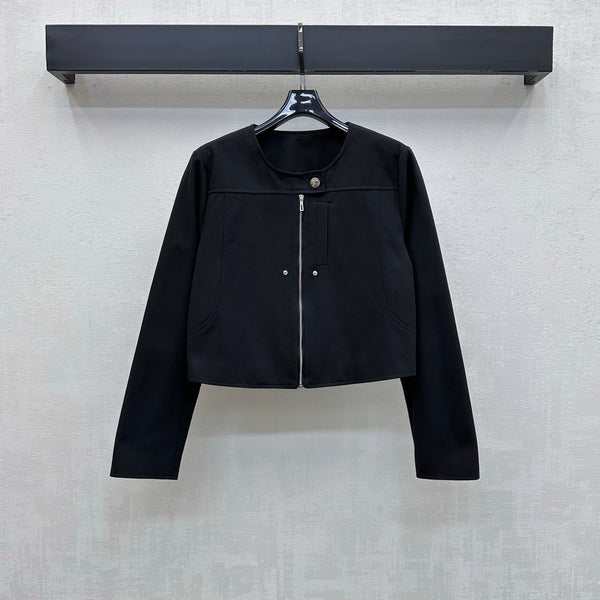 HM Crew Neck Short Jacket in Cotton
