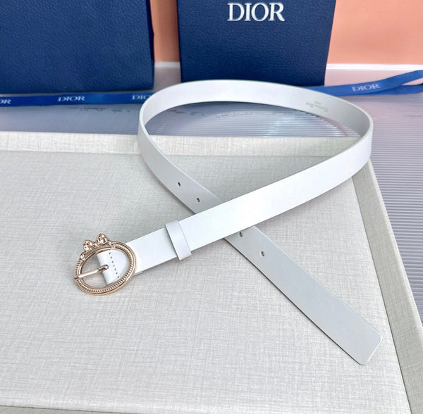 CD Médaillon Ring Buckle 2.5cm Belt Leather 209871