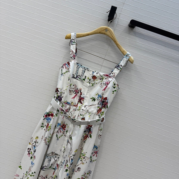 CD Dioriviera Arabesque Dress White Cotton 401997