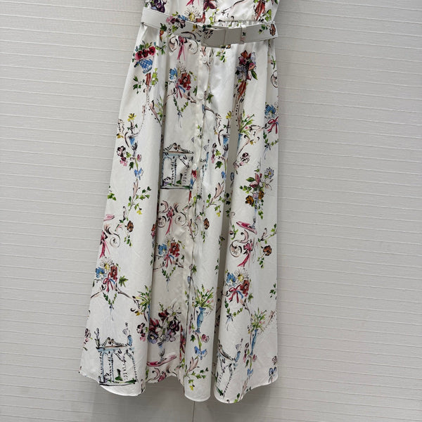 CD Dioriviera Arabesque Dress White Cotton 401997
