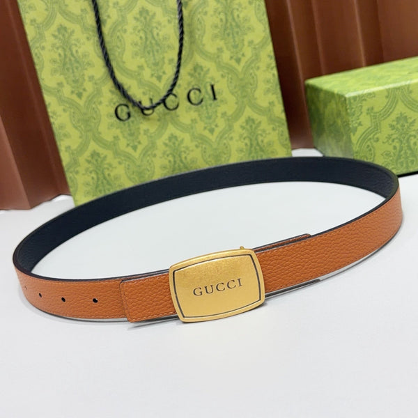 GG Reversible 2.5cm Belt Leather 213035