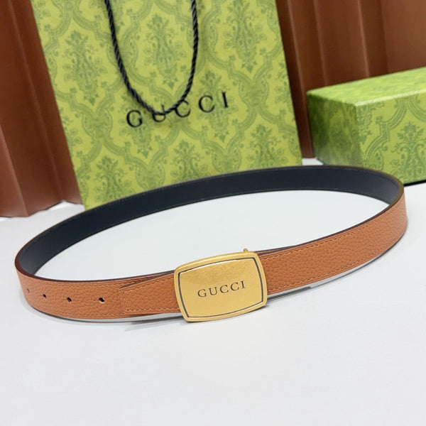 GG Reversible 2.5cm Belt Leather 213050
