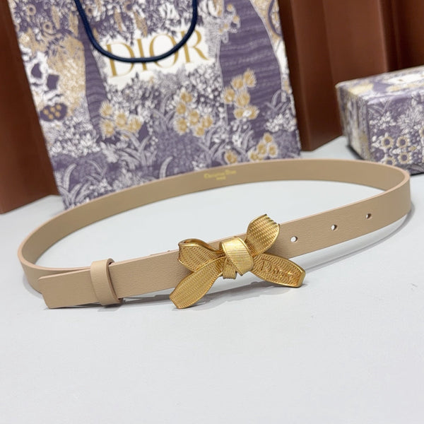 CD 2026 Bow Belt 2.0cm Leather GHW 213320