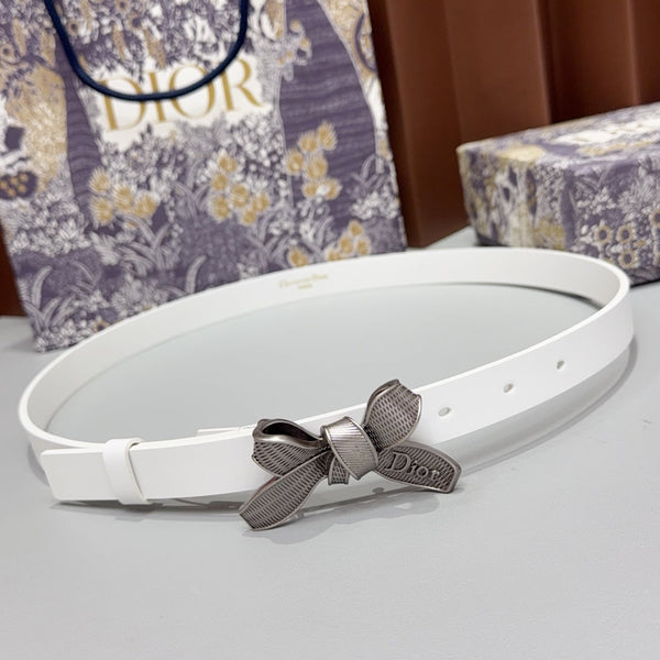 CD 2026 Bow Belt 2.0cm Leather GHW 213325