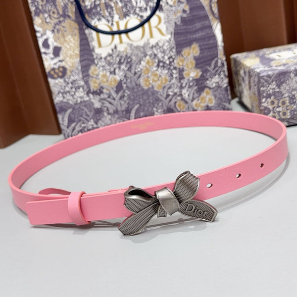 CD 2026 Bow Belt 2.0cm Leather GHW 213325