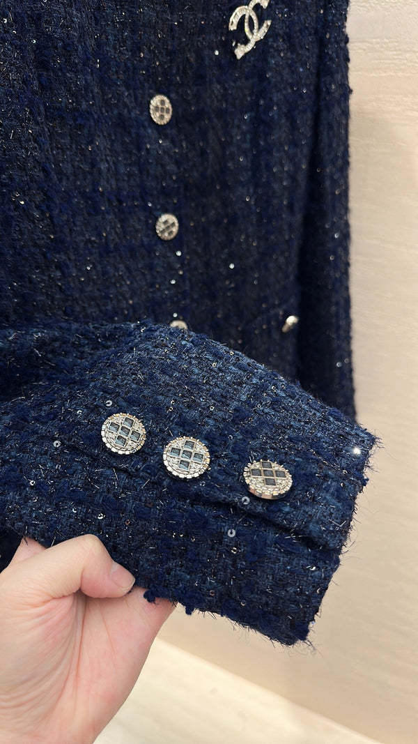 CC Jacket Navy Blue Tweed 415635
