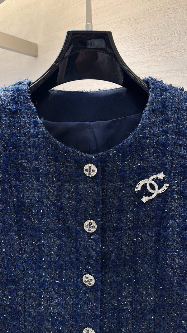 CC Jacket Navy Blue Tweed 415635