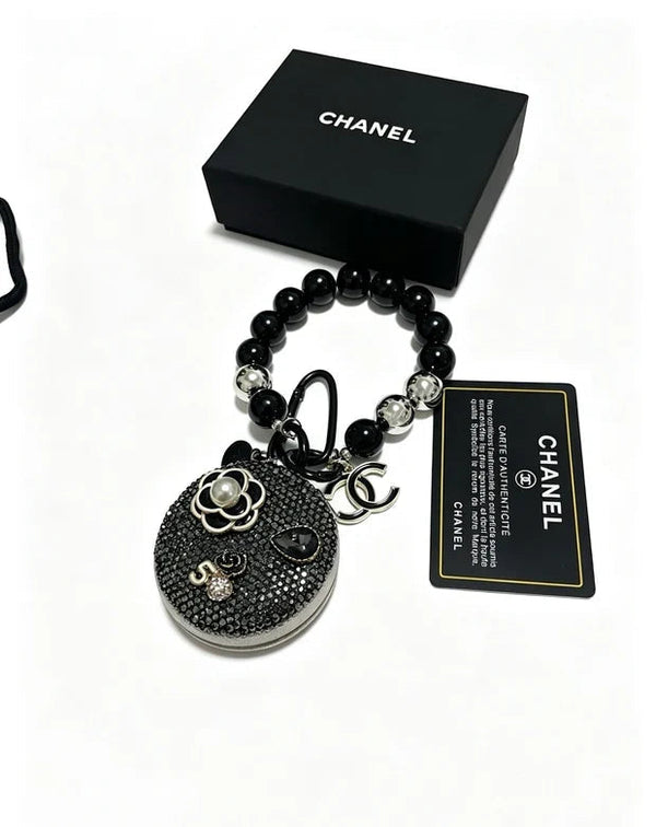 CC Rhinestone Camellia Mirror Charm