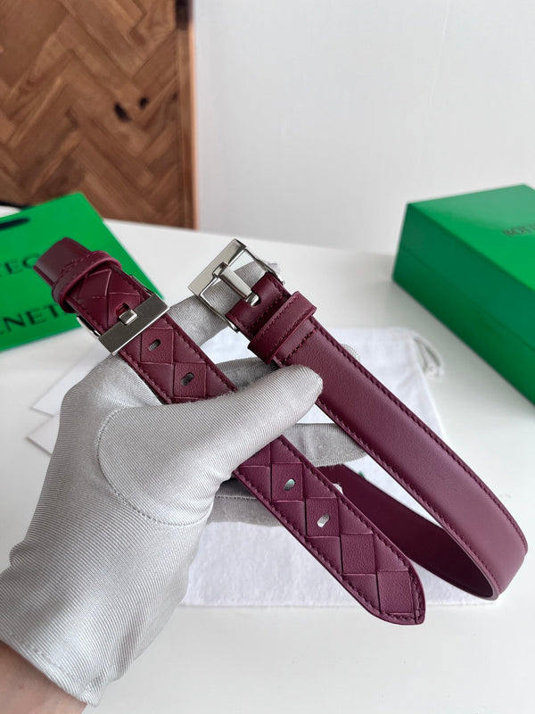 BV Large Watch Belt 2.5CM Barolo Intrecciato Leather 216380