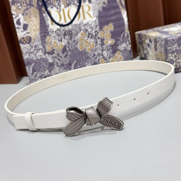 CD 2026 Bow Belt 2.0cm Grain Cowhide