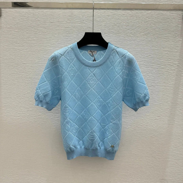 CC 2026 Round Neck Knitted Short-Sleeve Tencel Wool 397720