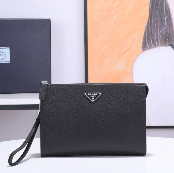 Prad 2026 Saffiano Document Case 24cm Calfskin