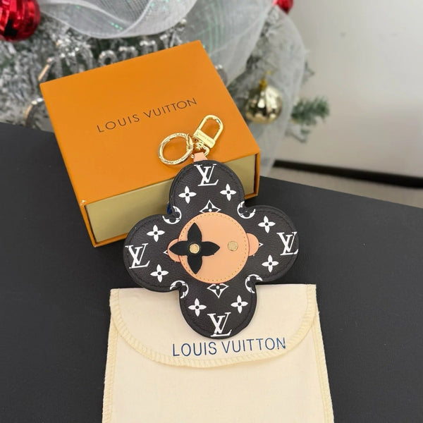 LV Vivienne Head Bag Charm in Monogram Black Canvas