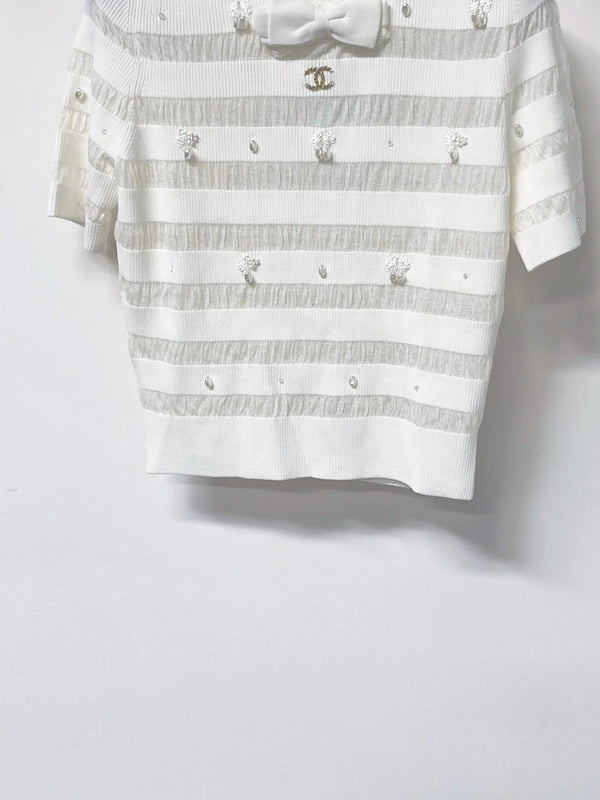 CC 2026 Bow Short-Sleeve Shirt Wool 690562