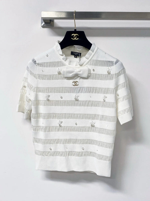 CC 2026 Bow Short-Sleeve Shirt Wool 690562