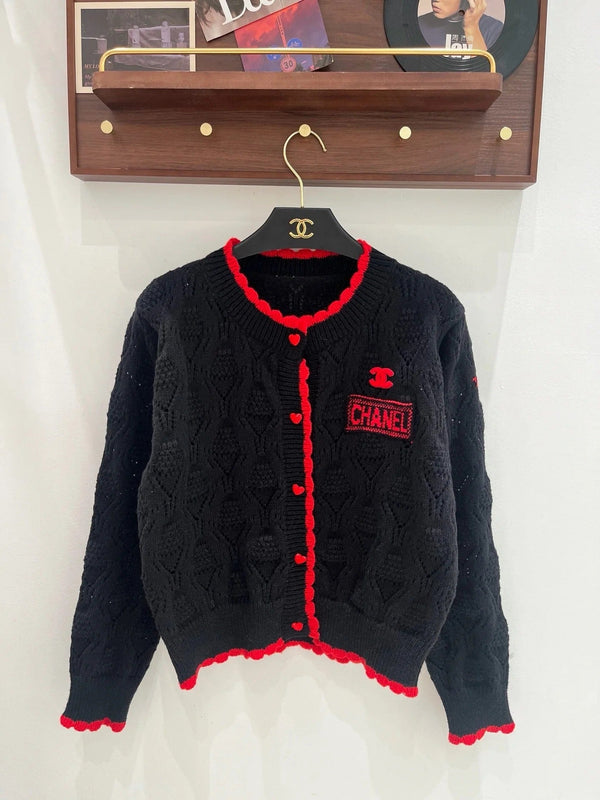 Chanel 2026 Cardigan Black And White Wool 244107