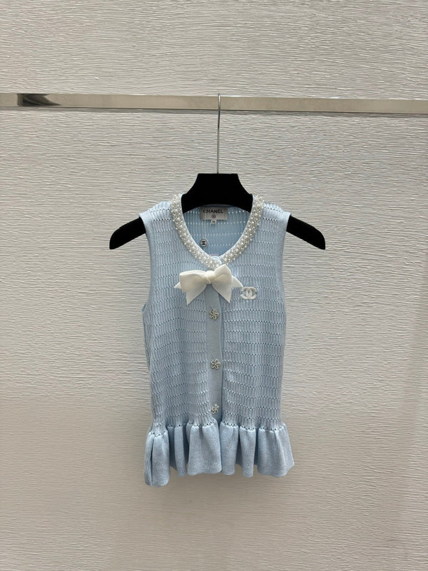 Chanel 2026 Heavy-Duty Captain Round Neck Knitted Vest Wool 170651
