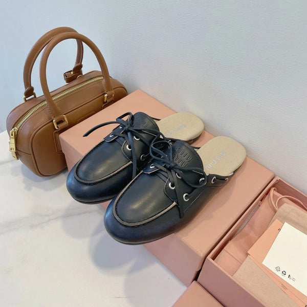Miu 2026 Distressed Mule Suede Calfskin 941763