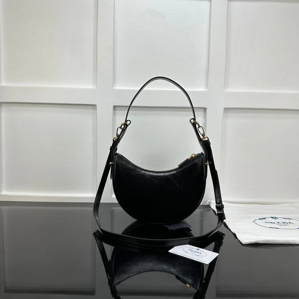 Prad 2026 Arque Shoulder Bag 22.5cm Patent Calfskin