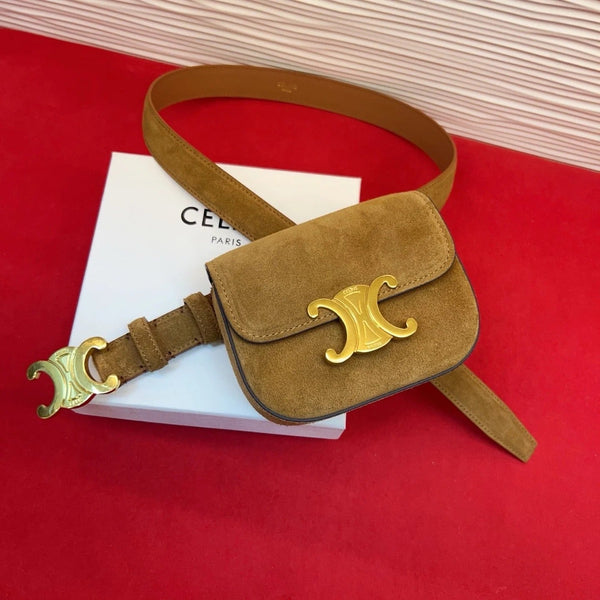 CE 2026 Triomphe Belt Bag 25mm Suede